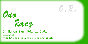 odo racz business card